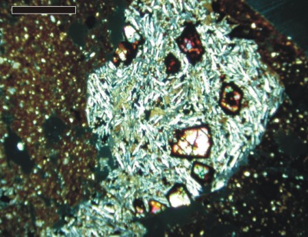 Olivine Basalt - Cross polarised light